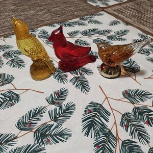 Set of Three Glass Bird Figurines